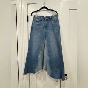Denim wash lab Maxi Skirt